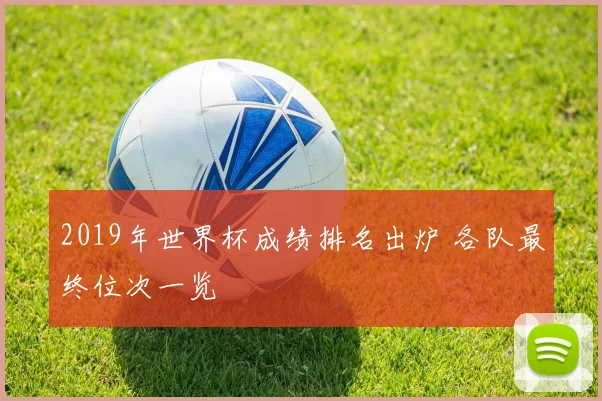 2019年世界杯成绩排名出炉 各队最终位次一览