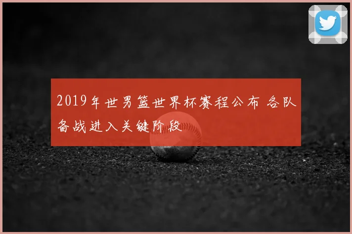 2019年世男篮世界杯赛程公布 各队备战进入关键阶段